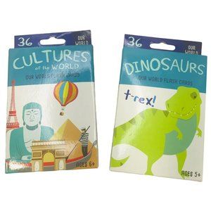 Bendon Dinosaurs / Cultures Of The World Flash Cards Ages 5+ And 6+ New